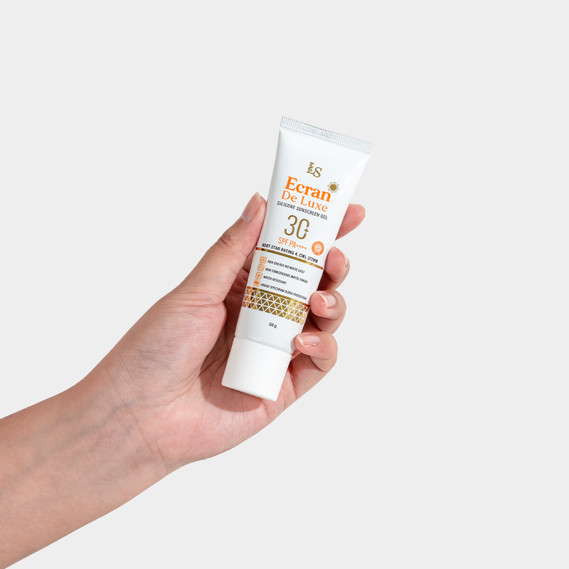 LUXE Skin Ecran De Luxe Sunscreen Gel Matte Finish SPF 30+ PA++++ for UVA/UVB, Water & Sweat Resistant 50g